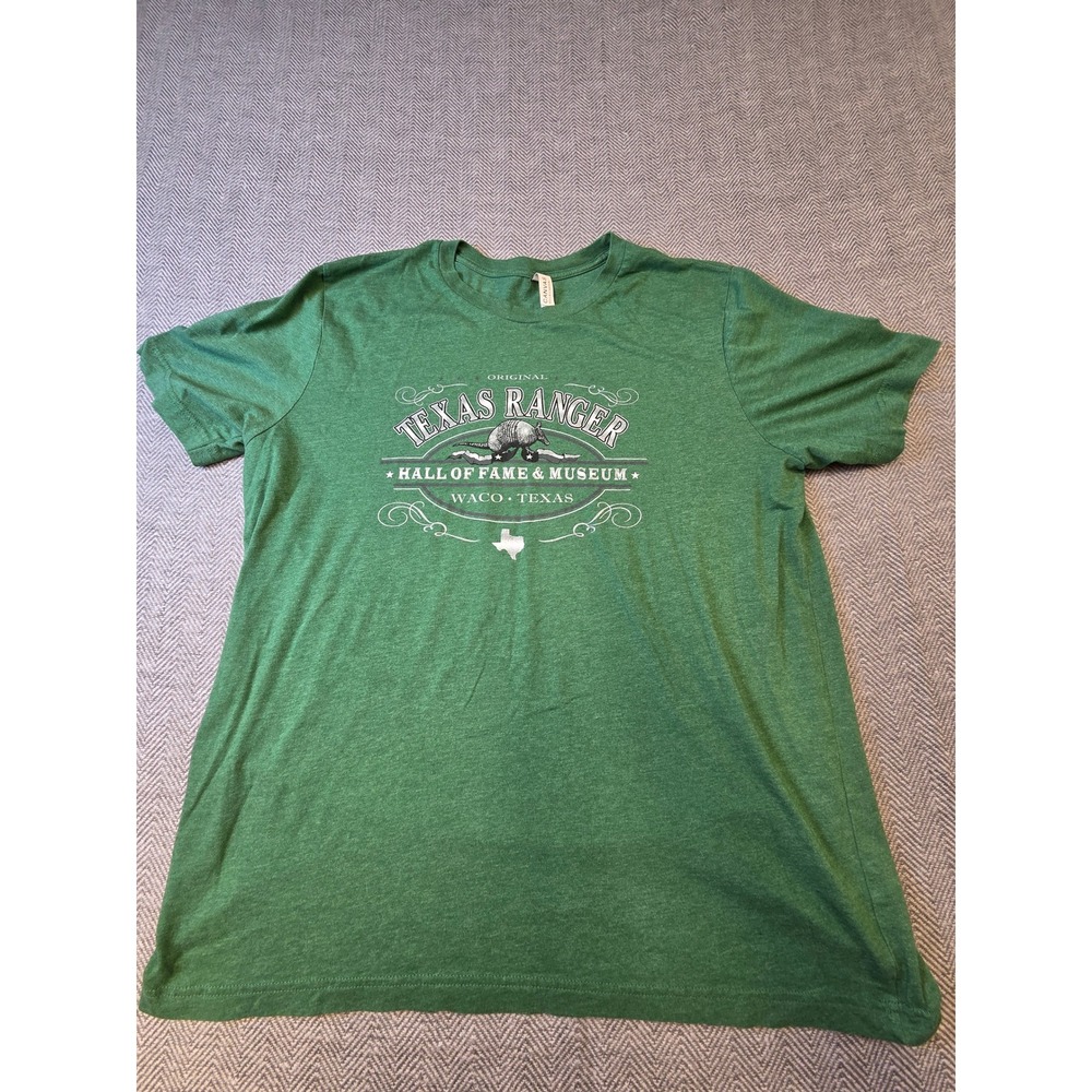 Bella Canvas Texas Ranger Hall of Fame Museum Waco T-Shirt Mens XL Green Graphic